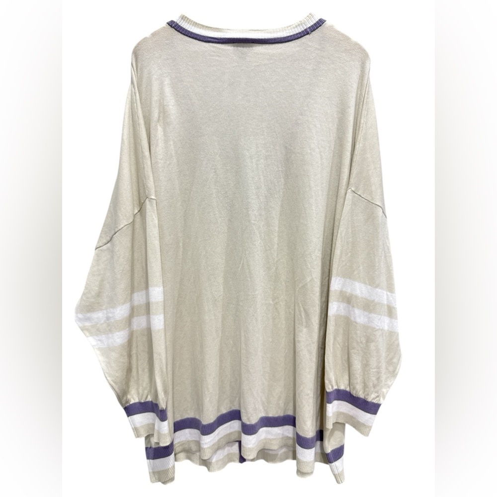NWT Torrid Drop Shoulder Cardigan Silver Birch V-Neck Sweater Button Front Sz 5X - Picture 6 of 12